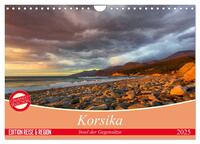 Korsika - Insel der Gegensätze (Wandkalender 2025 DIN A4 quer), CALVENDO Monatskalender