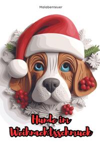 Hunde im Weihnachtsschmuck