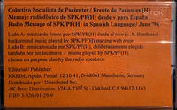 Mensaje radiofónico de SPK/PF(H) desde y para España, junio 1996