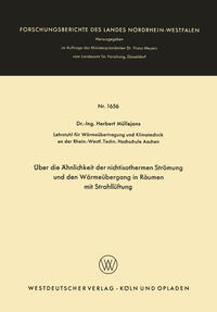 Über die Ähnlichkeit der nichtisothermen Strömung und den Wärmeübergang in Räumen mit Strahllüftung