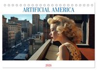 Artificial America (Tischkalender 2026 DIN A5 quer), CALVENDO Monatskalender