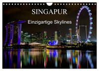 Singapur - Einzigartige Skylines (Wandkalender 2025 DIN A4 quer), CALVENDO Monatskalender