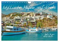 Vorderes Coverbild Idyllische Häfen auf Kreta (Wandkalender 2025 DIN A4 quer), CALVENDO Monatskalender