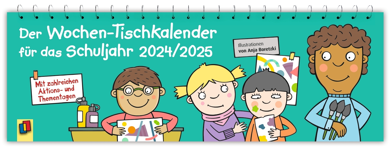 Der Wochen-Tischkalender für das Schuljahr 2024/2025