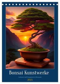 Bonsai Kunstwerke (Tischkalender 2025 DIN A5 hoch), CALVENDO Monatskalender