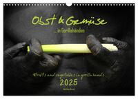 OBST & GEMÜSE in Gorillahänden (Wandkalender 2025 DIN A3 quer), CALVENDO Monatskalender