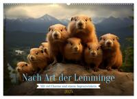 Nach Art der Lemminge (Wandkalender 2025 DIN A2 quer), CALVENDO Monatskalender