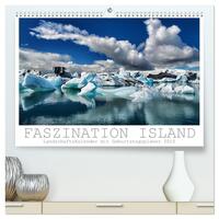 Faszination Island - Landschaftskalender 2025 / Geburtstagskalender (hochwertiger Premium Wandkalender 2025 DIN A2 quer), Kunstdruck in Hochglanz