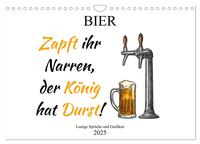 Bier - Lustige Sprüche und Grafiken (Wandkalender 2025 DIN A4 quer), CALVENDO Monatskalender