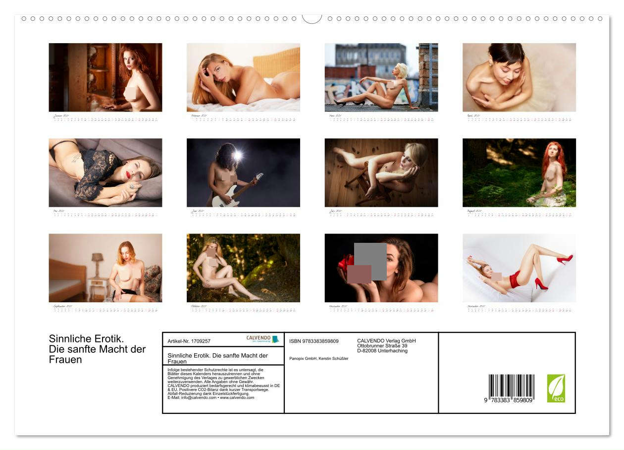 Sinnliche Erotik. Die sanfte Macht der Frauen (hochwertiger Premium Wandkalender 2025 DIN A2 quer), Kunstdruck in Hochglanz