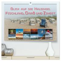 Blick auf die Halbinsel Fischland, Darß und Zingst (hochwertiger Premium Wandkalender 2026 DIN A2 quer), Kunstdruck in Hochglanz