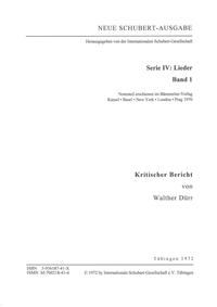 Neue Schubert-Ausgabe. Kritische Berichte / Lieder 1