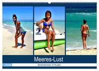 Meeres-Lust - Strandnixen in Kuba (Wandkalender 2026 DIN A2 quer), CALVENDO Monatskalender