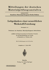 Vorderes Coverbild Leitgedanken einer neuzeitlichen Werkstoff-Forschung
