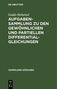Vorderes Coverbild Aufgabensammlung zu den gewöhnlichen und partiellen Differentialgleichungen