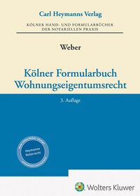Vorderes Coverbild Kölner Formularbuch Wohnungseigentumsrecht