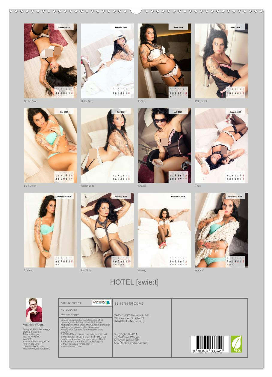 HOTEL [swie:t] (hochwertiger Premium Wandkalender 2025 DIN A2 hoch), Kunstdruck in Hochglanz