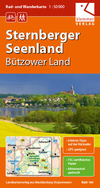 Vorderes Coverbild Rad- und Wanderkarte Sternberger Seenland