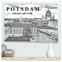 Potsdam schwarz auf weiß (hochwertiger Premium Wandkalender 2026 DIN A2 quer), Kunstdruck in Hochglanz