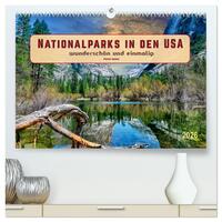 Nationalparks in den USA - wunderschön und einmalig (hochwertiger Premium Wandkalender 2026 DIN A2 quer), Kunstdruck in Hochglanz