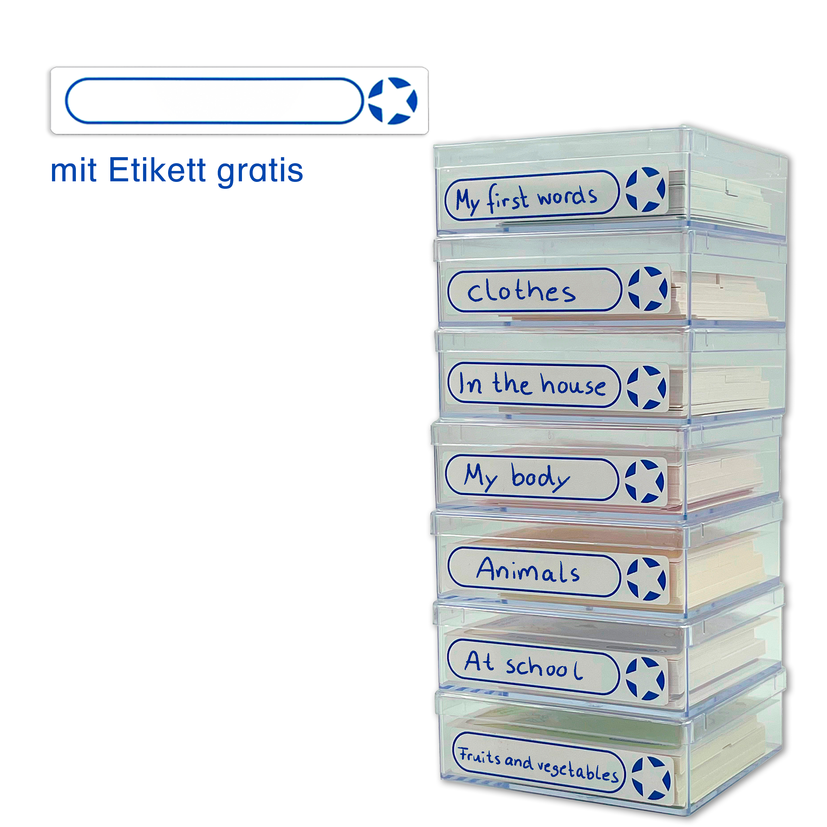 Meine Lesedose Englisch 3 - In the house - Grundwortschatz Deutsch - Englisch - DaZ - Jetzt neu mit Etikett zum Beschriften