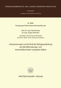 Untersuchungen zum Einfluß der Gefügeausbildung auf das Wälzreibungs- und Verschleißverhalten vergüteter Stähle