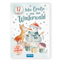 Trötsch Postkartenblock 12 liebe Grüße aus dem Winterwald