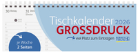 Vorderes Coverbild Tischquerkalender Großdruck 2026