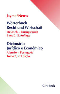 Vorderes Coverbild Wörterbuch Recht und Wirtschaft Band II: Deutsch - Portugiesisch