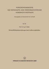 Wirtschaftlichkeitsbetrachtungen beim Außenrundschleifen