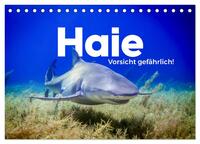 Haie - Vorsicht gefährlich! (Tischkalender 2026 DIN A5 quer), CALVENDO Monatskalender