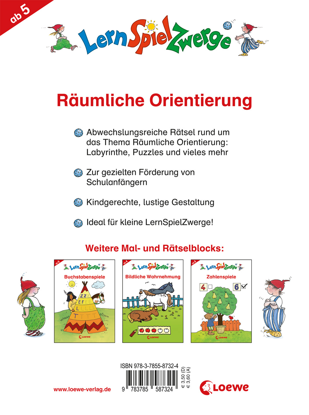 Rückseitencover LernSpielZwerge - Räumliche Orientierung