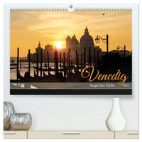 Vorderes Coverbild Venedig - Magie bei Nacht (hochwertiger Premium Wandkalender 2025 DIN A2 quer), Kunstdruck in Hochglanz