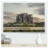 Die Sächsische Schweiz / Faszination Sandsteingebirge (hochwertiger Premium Wandkalender 2025 DIN A2 quer), Kunstdruck in Hochglanz