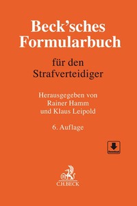Beck'sches Formularbuch für den Strafverteidiger