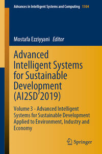 Advanced Intelligent Systems for Sustainable Development (AI2SD’2019)