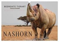 Bedrohte Tierart - Nashorn (Wandkalender 2025 DIN A3 quer), CALVENDO Monatskalender
