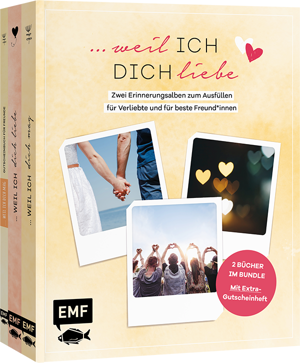 …weil ich dich liebe – Zwei Bücher im Bundle: Erinnerungsalben für Verliebte und für beste Freund*innen