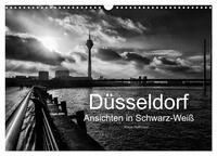 Düsseldorf Ansichten in Schwarz-Weiß (Wandkalender 2026 DIN A3 quer), CALVENDO Monatskalender
