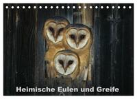 Heimische Eulen und Greife (Tischkalender 2025 DIN A5 quer), CALVENDO Monatskalender