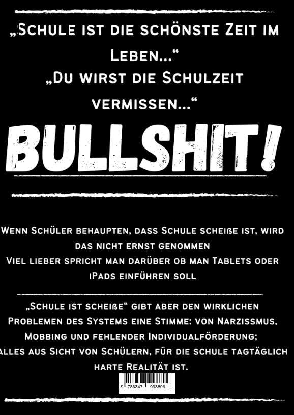Rückseitencover Schule ist Scheiße