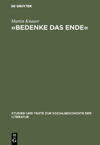 Vorderes Coverbild »Bedenke das Ende«