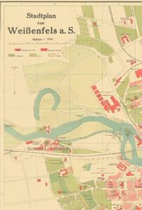 Historischer Stadtplan Weißenfels 1928