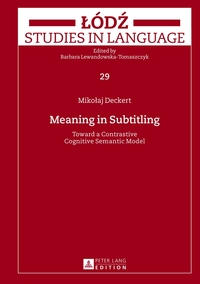Vorderes Coverbild Meaning in Subtitling