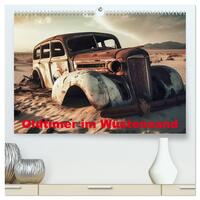 Oldtimer im Wüstensand (hochwertiger Premium Wandkalender 2025 DIN A2 quer), Kunstdruck in Hochglanz