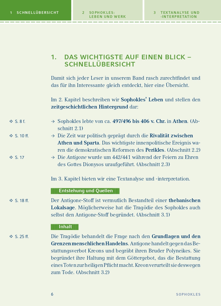 Beispielinhalt (Bild) Antigone von Sophokles