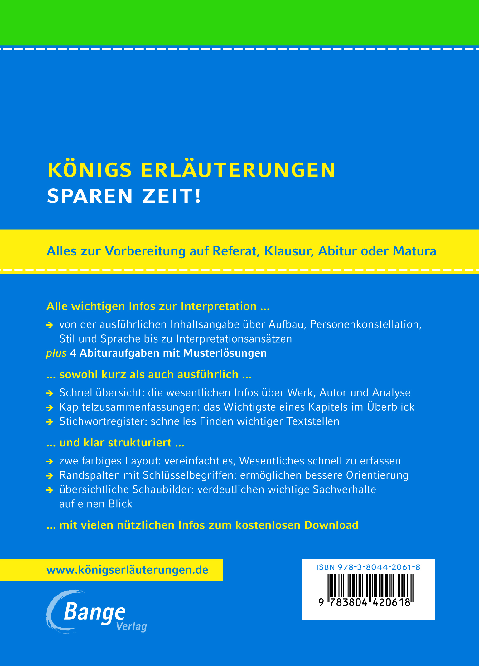 Rückseitencover Antigone von Sophokles