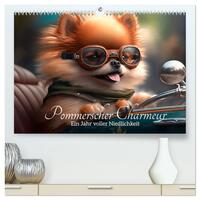 Pommerscher Charmeur Ein Jahr voller Niedlichkeit (hochwertiger Premium Wandkalender 2025 DIN A2 quer), Kunstdruck in Hochglanz