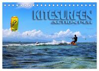 Kitesurfen - Action pur (Tischkalender 2025 DIN A5 quer), CALVENDO Monatskalender