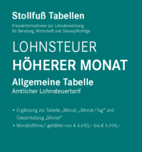 Vorderes Coverbild Tabelle, Lohnsteuer 2024 Höherer Monat Sonderausgabe Dezember